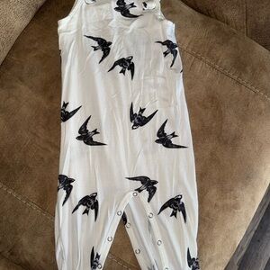 Kate Quinn Black and White Bird Print Bodysuit